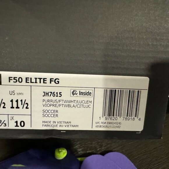 MEN'S ADIDAS F50 ELITE FG FIRM GROUND OUTDOOR SOCCER OUTDOOR CLEATS - 10.5 - Picture 5 of 5